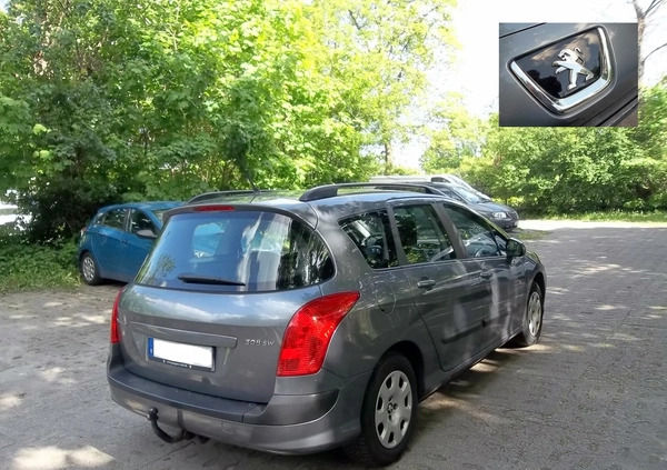 Peugeot 308 cena 18500 przebieg: 83000, rok produkcji 2012 z Gdańsk małe 497